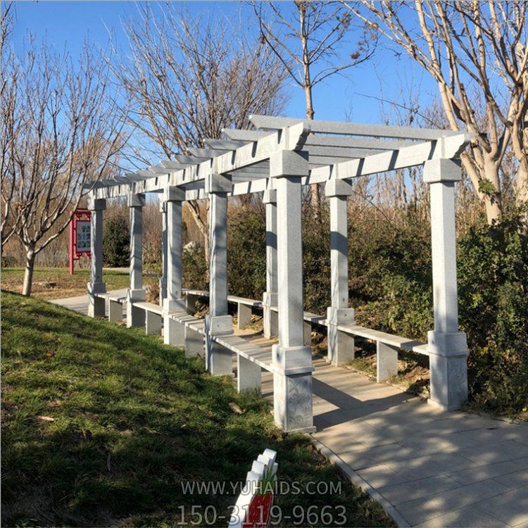 公园摆放晚霞红花架葡萄架走廊长亭座椅摆件博鱼网页版