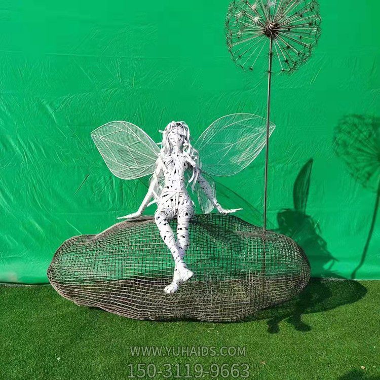 户外园林不锈钢抽象花仙子博鱼网页版