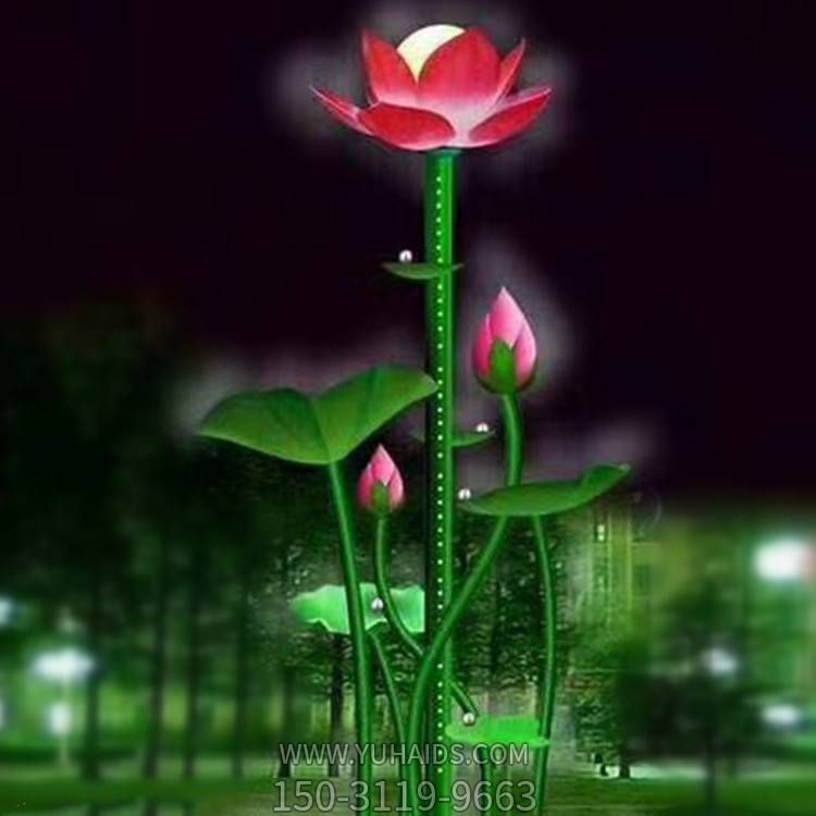 公园绿地摆不锈钢花朵博鱼网页版