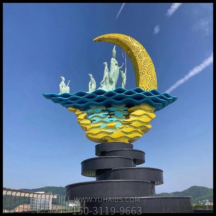 广场创意不锈钢月亮博鱼网页版