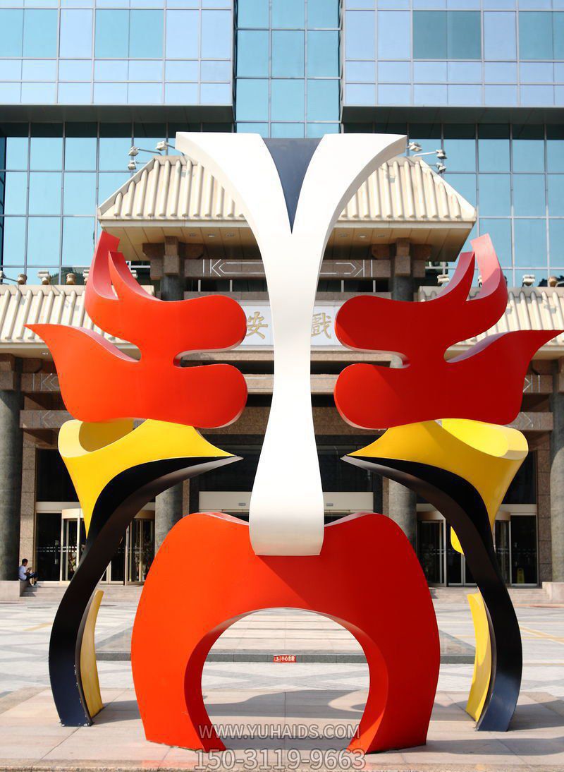 酒店创意抽象玻璃钢脸谱博鱼网页版