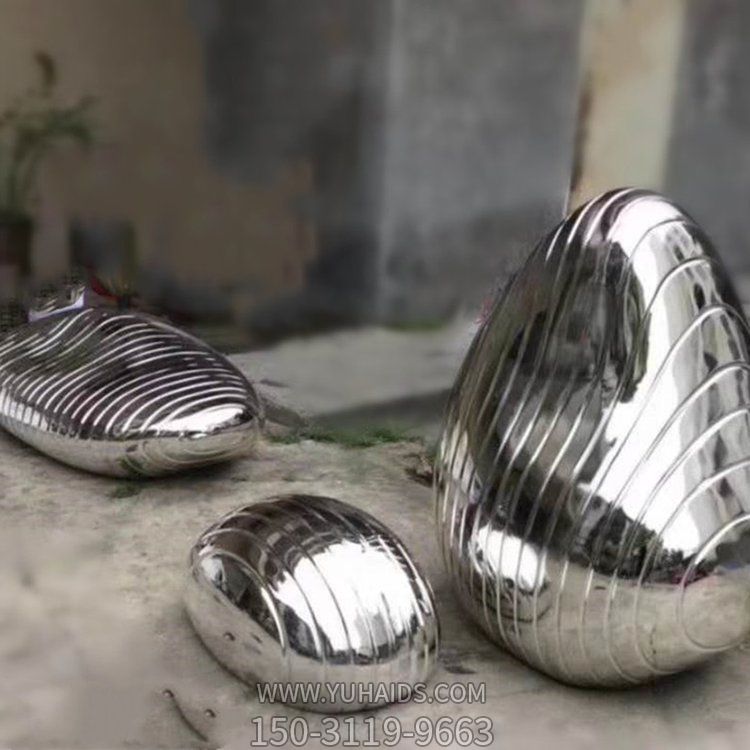 不锈钢镜面抛光异形鹅卵石头水景摆件博鱼网页版