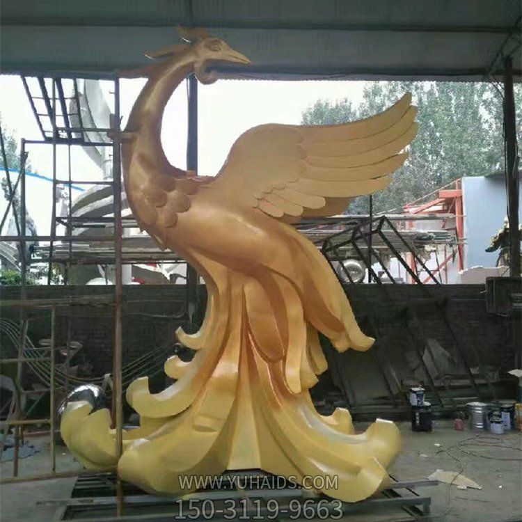 不锈钢喷金烤漆大型抽象景观凤凰博鱼网页版