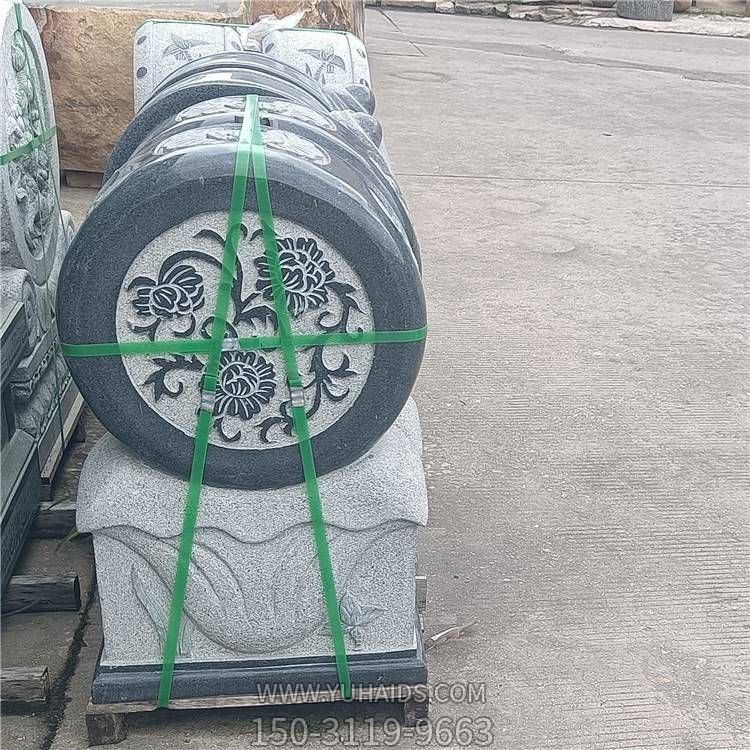 庭院门口青石石雕仿古做旧一对抱鼓石博鱼网页版