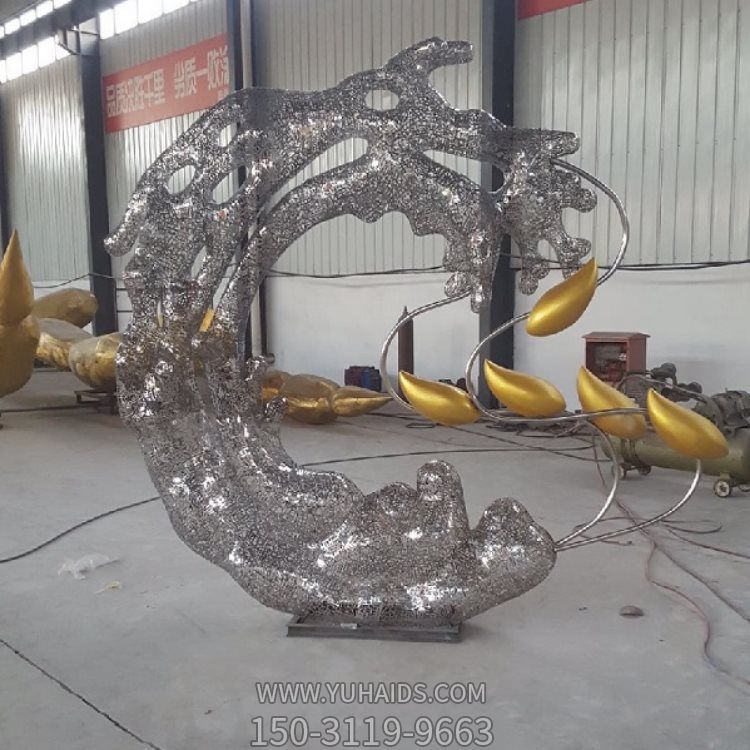 不锈钢镂空大型园林水景浪花博鱼网页版