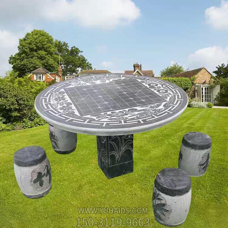 天然庭院石桌石凳户外花园摆件博鱼网页版