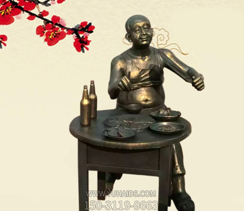 饭店门口摆放吃火锅的人物彩绘玻璃钢博鱼网页版