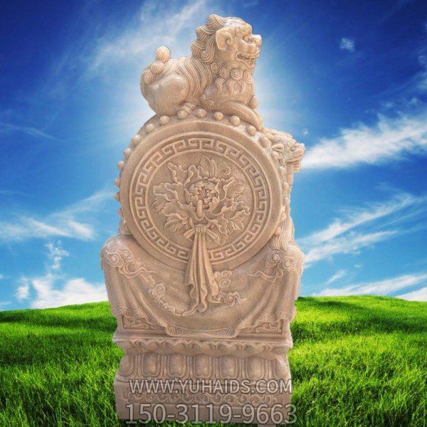 晚霞红石雕户外庭院抱鼓石博鱼网页版