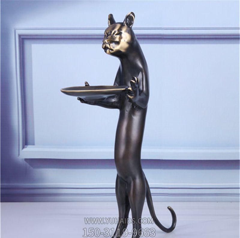 室内玻璃钢仿铜抽象装饰品摆件猫博鱼网页版