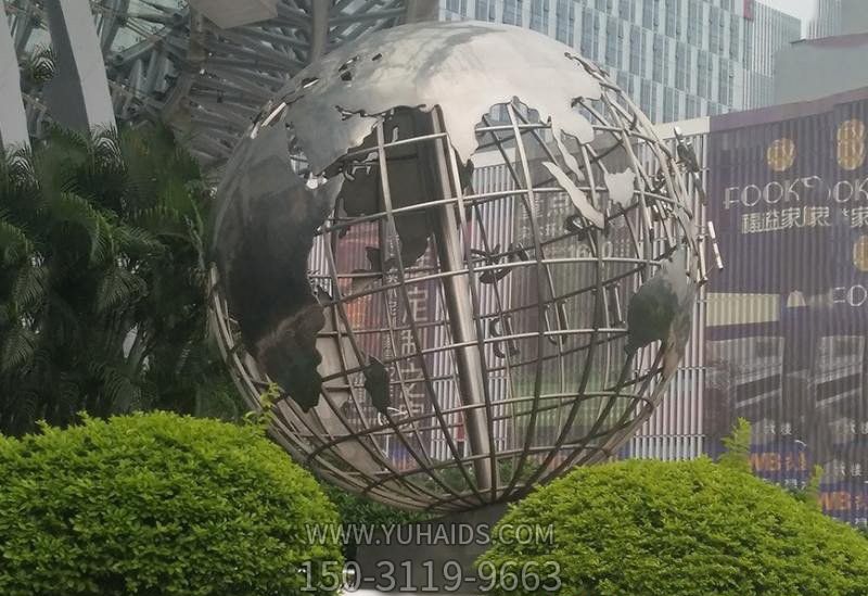 公园小区大型仿真地球仪玻璃钢创意街边地球仪博鱼网页版
