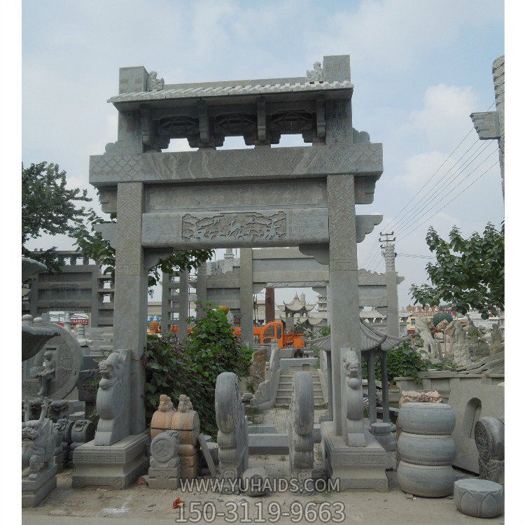 大理石石雕户外园林牌坊博鱼网页版