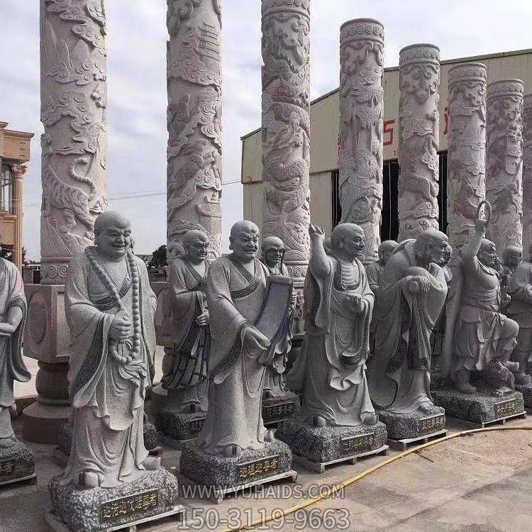 大理石石雕寺庙宗教十八罗汉博鱼网页版