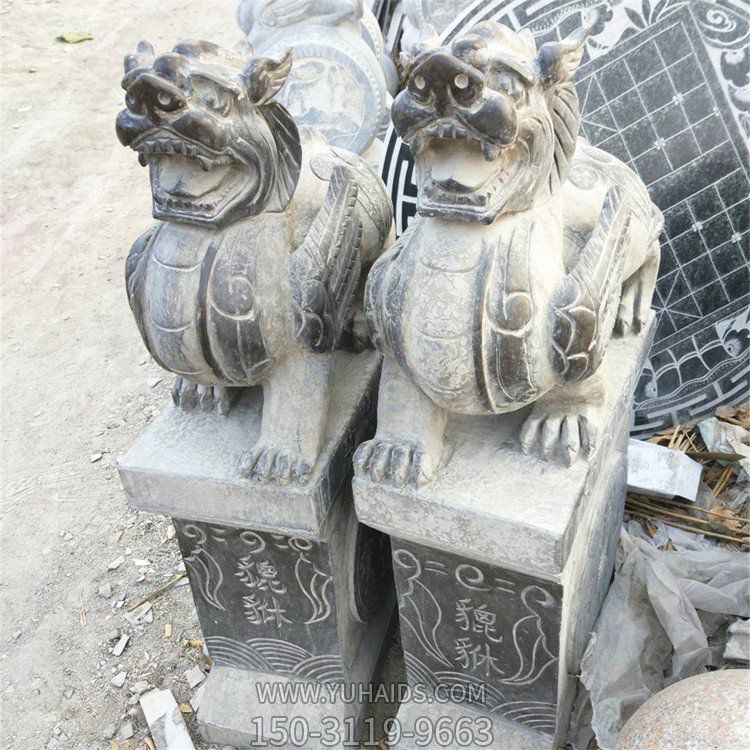 青石貔貅石门墩博鱼网页版