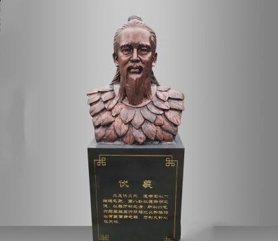 大学人文始祖伏羲胸像玻璃钢仿铜博鱼网页版