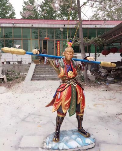 儿童乐园室外摆放玻璃钢孙悟空人物博鱼网页版