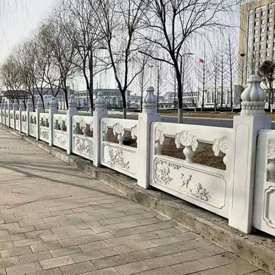 汉白玉市政石雕栏板栏杆