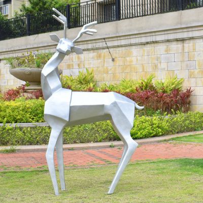 玻璃钢块面鹿，几何鹿