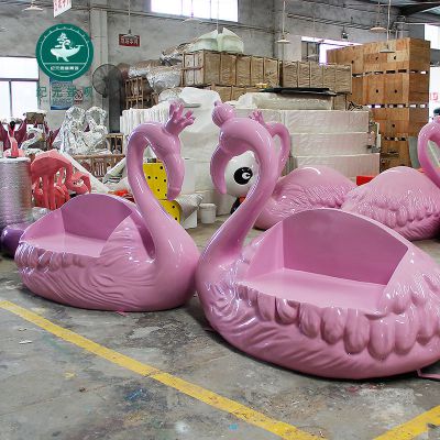 游乐场玻璃钢童趣创意粉色天鹅博鱼网页版