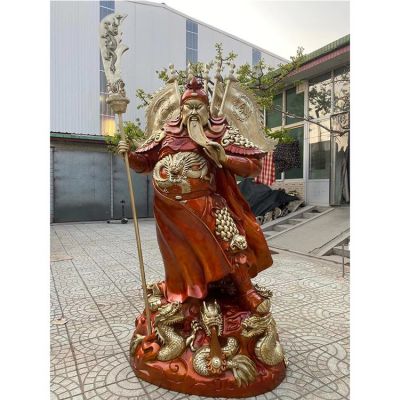 铜雕寺庙大型九龙拿刀的关公博鱼网页版