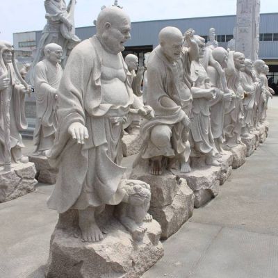 户外公园景区大型大理石十八罗汉博鱼网页版