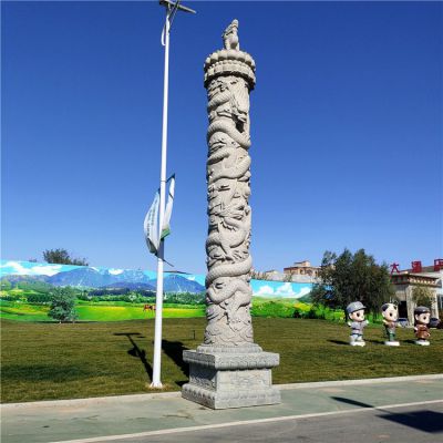 城市街道大理石石雕浮雕盘龙龙柱博鱼网页版