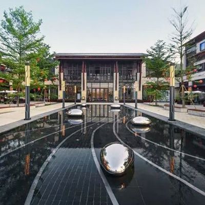 喷泉流水摆件不锈钢镜面鹅卵石博鱼网页版