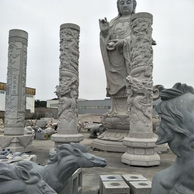 青石浮雕盘龙石柱景点寺庙广场装饰园林博鱼网页版