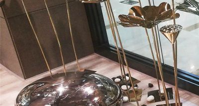 室内花园不锈钢装饰品莲花莲蓬鹅卵石博鱼网页版