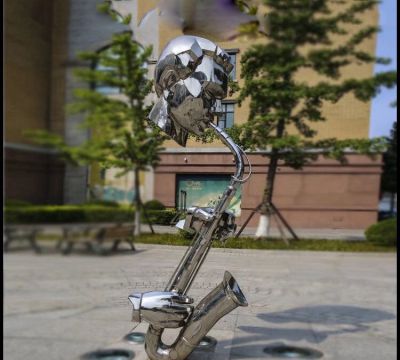 抽象不锈钢抽象吹萨克斯人物吹奏博鱼网页版