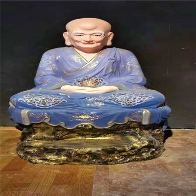 玻璃钢彩绘景区寺庙打坐的十八罗汉博鱼网页版