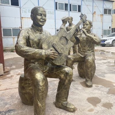 户外玻璃钢仿铜古代民俗文化小品雕像步行街校园博鱼网页版