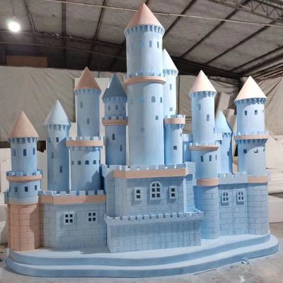 城堡舞台背景大型卡通蓝色欧式造型博鱼网页版