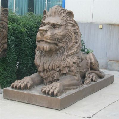 景区酒店门前摆放动物铜狮子博鱼网页版