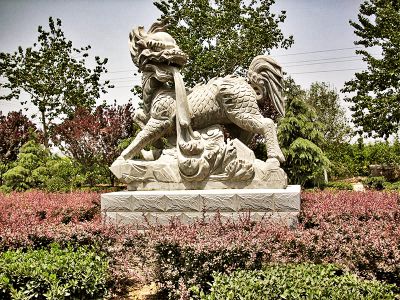 花广场花园景观大理石石雕麒麟博鱼网页版