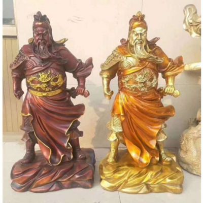 家用铜雕供奉武财神关公关羽博鱼网页版