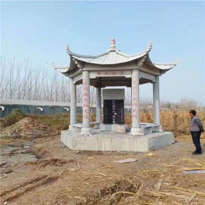 六角石凉亭定制石雕亭子