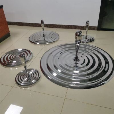 广场园林不锈钢圆盘水波纹滴水景观博鱼网页版