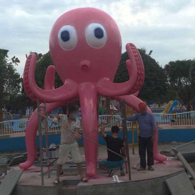 玻璃钢彩绘大型章鱼游乐园景观小品博鱼网页版