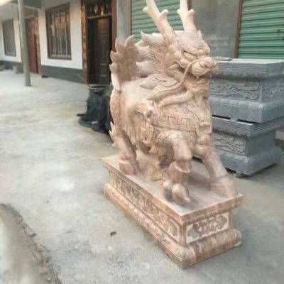 庭院别墅门口大型大理石石雕镇宅招财狮子博鱼网页版