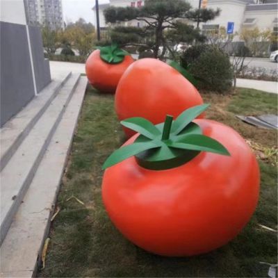 玻璃钢彩绘喷漆仿真番茄城市街道摆件博鱼网页版