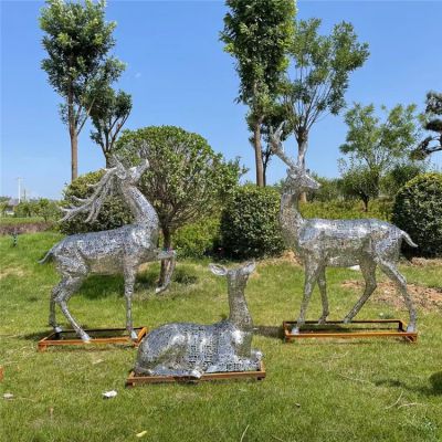 不锈钢鹿，网格鹿