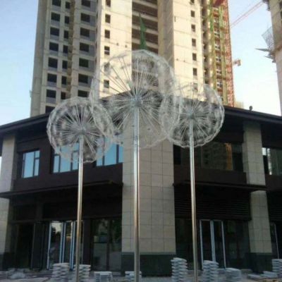 酒店商业街不锈钢植物景观蒲公英博鱼网页版