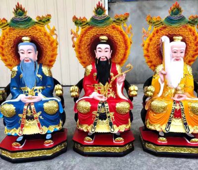 太上老君、上清灵宝天尊、三清道祖玻璃钢彩绘神佛三清祖师博鱼网页版