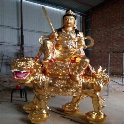玻璃钢景区寺庙大型文姝普贤博鱼网页版