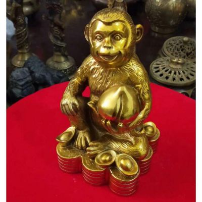 纯铜喷金创意十二生肖猴子博鱼网页版