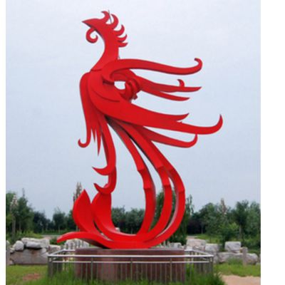 公园不锈钢抽象凤凰博鱼网页版摆件