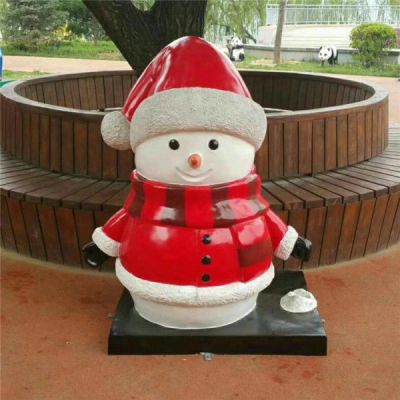 玻璃钢卡通户外园林雪人景观博鱼网页版