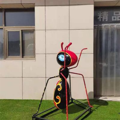 不锈钢彩绘户外园林景观大型抽象动物蚂蚁博鱼网页版