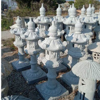 庭院草坪石灯笼 户外石雕灯塔博鱼网页版