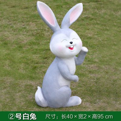 兔子博鱼网页版-公园一只创意玻璃钢兔子博鱼网页版